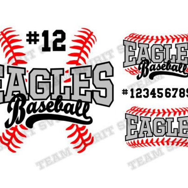 Eagles Baseball SVG Eagles Baseball Laces svg Download Files Baseball diy Shirt DXF EPS Studio Digital Vinyl Cut Files for Cricut Silhouette