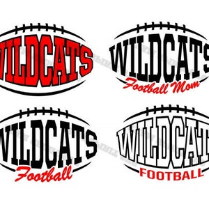 Wildcats Football SVG Wildcats Football Mom DXF, EPS, Silhouette Studio, Vinyl Cut Files, Digital Cut Files -Use with Cricut and Silhouette