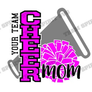 Cheer Mom SVG Megaphone Mom Download Files Cheer Mom diy Shirt png DXF EPS Silhouette Studio, Vinyl Digital Cut Files for Cricut, Silhouette