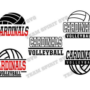 Cardinals Volleyball Pack Bundle Download Files - SVG, DXF, EPS, Silhouette Studio, Vinyl Digital Cut Files - Use with Cricut and Silhouette