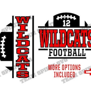 Wildcats Football SVG Football Family Download Files DXF, EPS, Silhouette Studio, Football Vinyl Digital Cut Files for Cricut, Silhouette