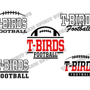 T-Birds Football Bundle Download Files - SVG, DXF, EPS, Silhouette Studio, Vinyl Files, Digital Cut Files - Use with Cricut and Silhouette