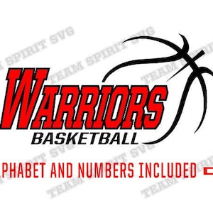 Warrior Basketball SVG Basketball Outline Download File DXF EPS png Studio3 Basketball Shirt Design Digital Cut File for Cricut Silhouette