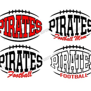 Pirates Football SVG Download Files, Football Mom Shirt - DXF, EPS, Silhouette Studio, Vinyl Digital Cut Files, Use with Cricut and more