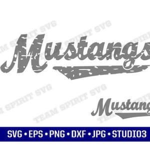 Mustang détresse Swoosh SVG DXF PNG Studio3 eps jpg Mustang grunge svg Swoosh téléchargement numérique vinyle coupe fichier pour Cricut Silhouette