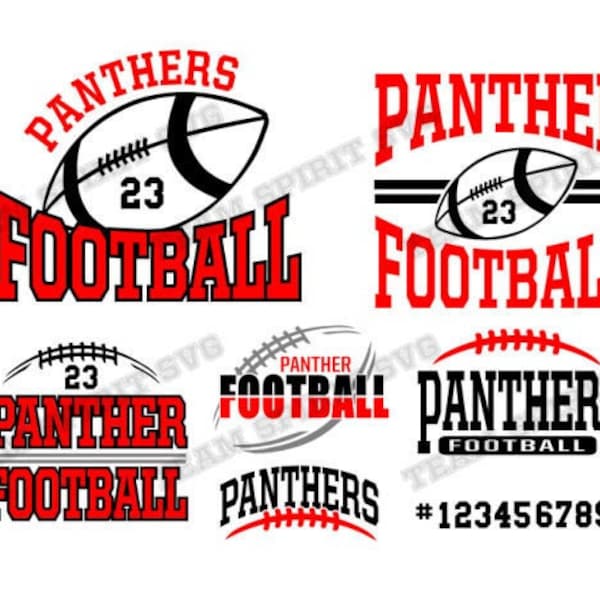 Panther Football SVG Football svg Bundle Pack Download File DXF, EPS, studio3 Panthers Shirt Design Digital Cut Files For Cricut Silhouette