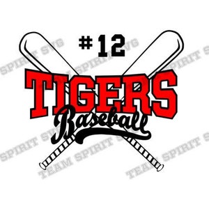 Baseball svg Tigers Baseball Bat Download File Baseball Mom SVG DXF EPS Silhouette Studio, Digital Vinyl Cut File for Cricut, Silhouette