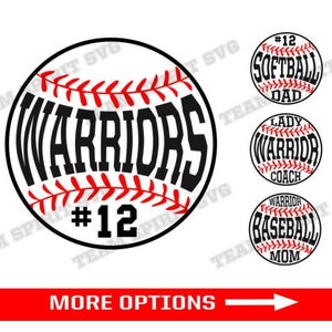 Warriors Baseball svg Softball Laces Download File Baseball Mom SVG DXF EPS Silhouette Studio, Digital Vinyl Cut File for Cricut, Silhouette
