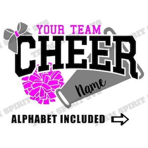 Cheer SVG Cheer Megaphone Download Datei Cheerleader diy Shirt PNG DXF eps, Silhouette Studio, Vinyl Digital Cut SVG Datei Cricut, Silhouette