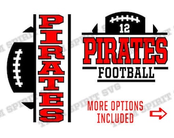 Pirate Football SVG Football Family Download Files DXF, EPS, Silhouette Studio, Football Vinyl Digital Cut Files for Cricut, Silhouette