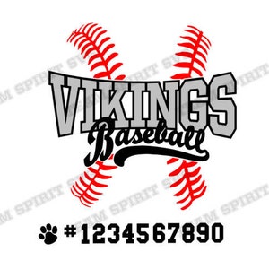 Vikings Baseball SVG Baseball Laces Download Files Baseball DXF, EPS, Silhouette Studio, Vinyl, Digital Cut Files for Cricut and Silhouette
