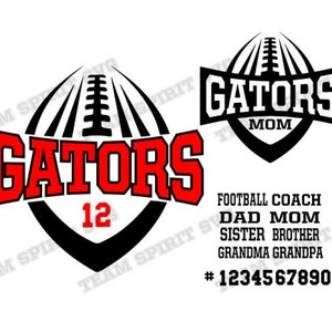 Gators Football SVG Football Mom Download Files DXF, EPS, Silhouette Studio, Vertical Football Vinyl Digital Cut Files for Cricut Silhouette