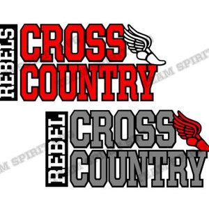 Rebels Cross Country SVG Cross Country Download File DXF, EPS, Silhouette Studio Cross Country Vinyl Digital Cut File for Cricut, Silhouette