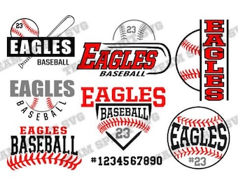 Paquete de béisbol Eagles SVG Paquete de béisbol Eagles svg Descargar archivos Camiseta de béisbol diy dxf eps png Archivos de corte digital para Cricut Silhouette