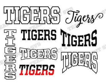 Tiger Maskottchen SVG, DXF, EPS, Silhouette Studio, Download-Datei, Vinyl-Schnittdateien, digitale Schnittdateien - zur Verwendung mit Cricut und Silhouette