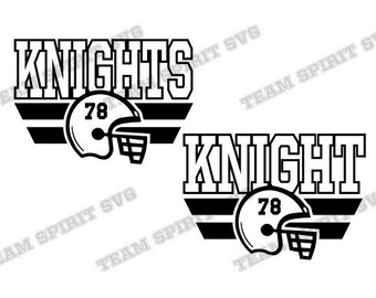Knights Football Helmet Download Files - SVG, DXF, EPS, Silhouette Studio, Vinyl Cut, Digital Cut Files -Use with Cricut and Silhouette