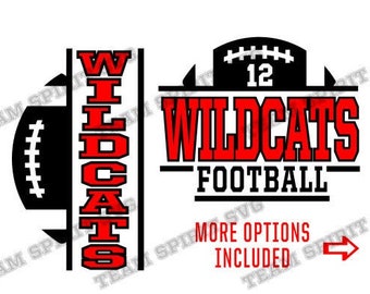 Wildcats Football SVG Football Family Download Files DXF, EPS, Silhouette Studio, Football Vinyl Digital Cut Files for Cricut, Silhouette