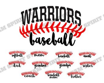 Download Warriors Baseball Svg Etsy