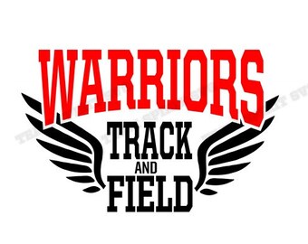 Track and Field SVG, Warriors Track Download File - DXF EPS, Silhouette Studio, Vinyl, Digital Cut Files - Use with Cricut and Silhouette