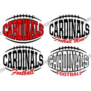 Cardinals Football SVG Football Mom Download Files DXF, EPS, Silhouette Studio, Vinyl Digital Cut Files Use with Cricut and Silhouette