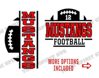 Mustangs Football SVG Football Family Download File DXF, EPS files, Football Shirt Design Digital Vinyl Cut Files for Cricut and Silhouette