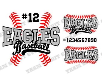 Eagles Baseball SVG Eagles Baseball Laces svg Download Files Baseball diy Shirt DXF EPS Studio Digital Vinyl Cut Files for Cricut Silhouette