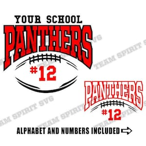Football SVG Panther Football Download File Football Outline DXF, EPS, studio3 Panthers Shirt Design Digital Cut Files For Cricut Silhouette