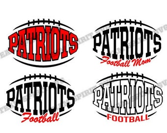 Patriots Football SVG Football Mom Download Files DXF, EPS, Silhouette Studio, Vinyl Digital Cut Files -Use with Cricut and Silhouette