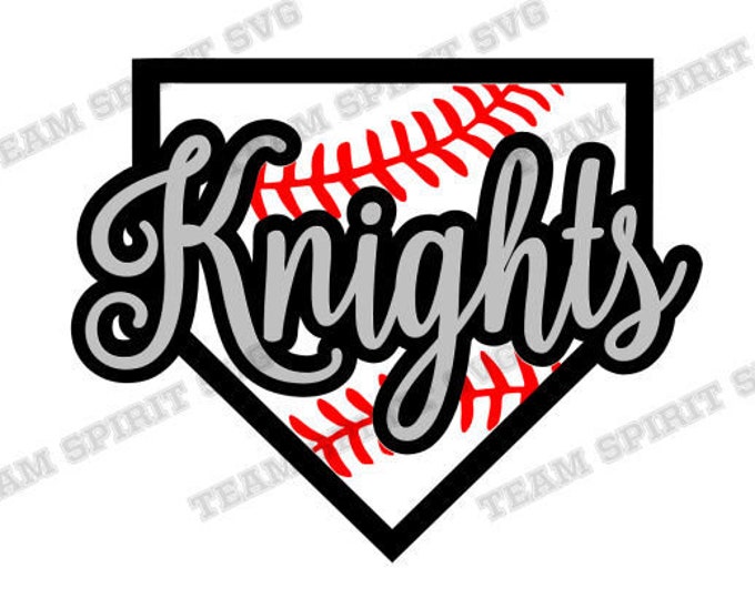 Knights Baseball Softball Base Svg Download Files Baseball Svg Etsy