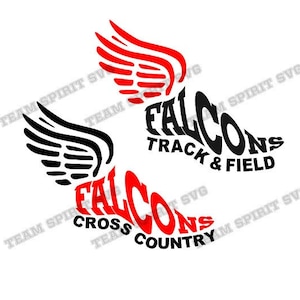 Falcons Cross Country SVG Track and Field Download File DXF, EPS, Silhouette Studio, Vinyl Digital Cut Files -Use with Cricut, Silhouette