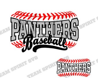 Panthers Baseball svg Baseball Laces Download File Baseball Mom SVG DXF EPS Silhouette Studio, Digital Vinyl Cut File for Cricut, Silhouette