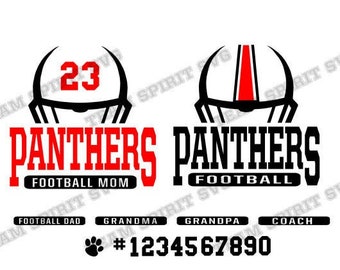 Panther Football Helmet SVG Download File Football Mom svg DXF EPS files Football svg Shirt Design Digital Cut Files for Cricut, Silhouette