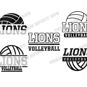 Lions Volleyball Pack Download Files - SVG, DXF, EPS, Silhouette Studio, Vinyl Cut Files, Digital Cut Files -Use with Cricut and Silhouette