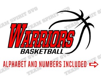 Warrior Basketball SVG Basketball Outline Download File DXF EPS png Studio3 Basketball Shirt Design Digital Cut File for Cricut Silhouette