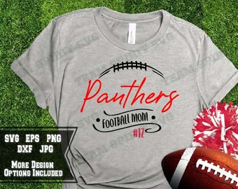 Panther Football SVG Football Mom Grandma Download File svg eps png dxf jpg Panthers Shirt Design Digital Cut Files For Cricut Silhouette