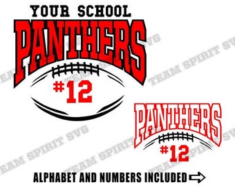Football SVG Panther Football Download File Football Outline DXF, EPS, studio3 Panthers Shirt Design Digital Cut Files For Cricut Silhouette