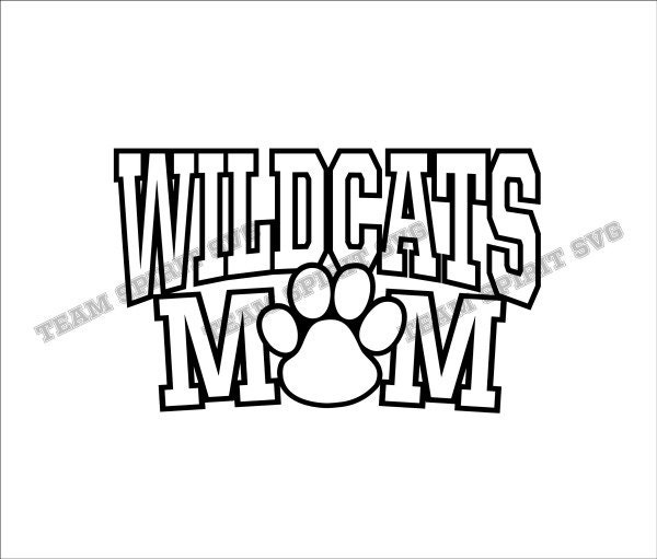 Download Wildcats Mom with Paw Download Files SVG DXF EPS | Etsy