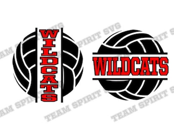Wildcats Volleyball SVG Download Files DXF EPS Silhouette Studio Volleyball Shirt Design Vinyl Digital Cut Files for Cricut, Silhouette