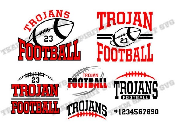 Trojan Football SVG Football Svg Bundle Football Team Download - Etsy