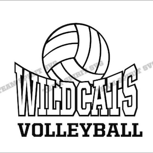 Wildcats Volleyball Download Files - SVG, DXF, EPS, Silhouette Studio, Vinyl Cut Files, Digital Cut Files -Use with Cricut and Silhouette