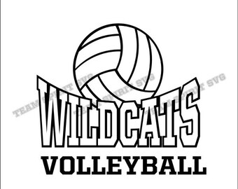Wildcats Volleyball Download Files - SVG, DXF, EPS, Silhouette Studio, Vinyl Cut Files, Digital Cut Files -Use with Cricut and Silhouette