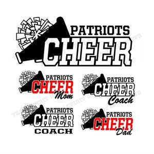 Patriots Cheer Mom, Dad Cheerleading Files - SVG, DXF, EPS, Silhouette Studio, Vinyl  Files, Digital Cut Files - Use with Cricut, Silhouette