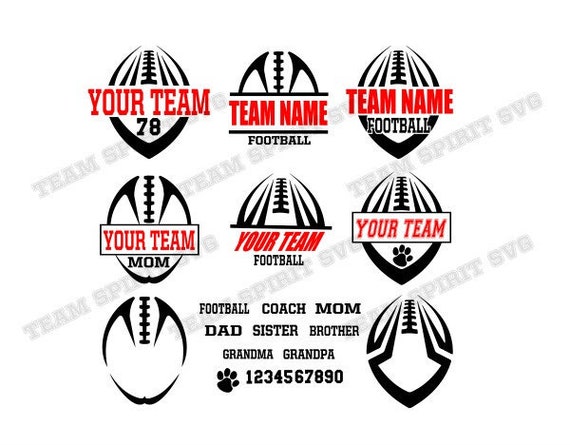 Download Football Outline Svg Football Team Mascot Football Mom Diy Shirt Download Files Dxf Eps Silhouette Studio