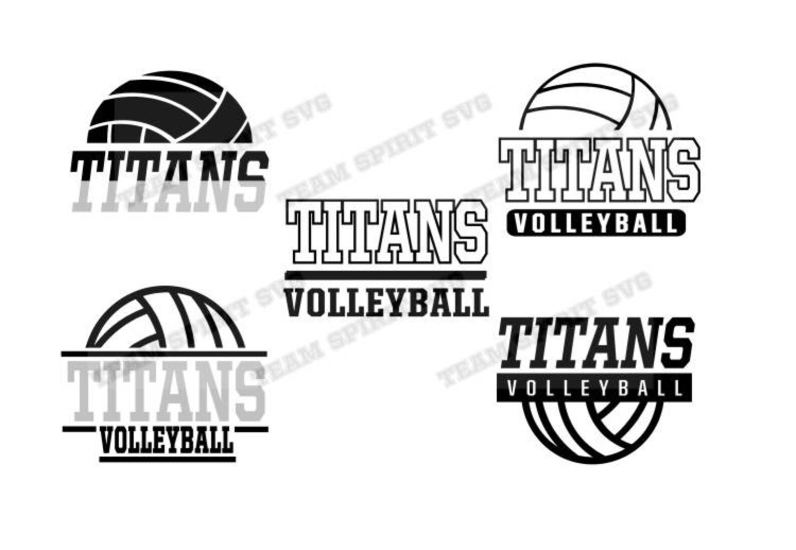 Titans Volleyball Bundle Download Files SVG DXF EPS Etsy