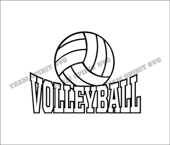 Volleyball Sports Download Files SVG DXF EPS Silhouette | Etsy