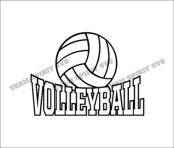 Volleyball Sports Download Files Svg Dxf Eps Silhouette Etsy