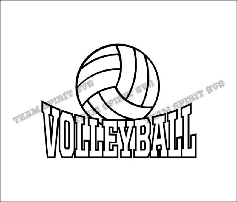 Download Volleyball Sports Download Files SVG DXF EPS Silhouette | Etsy