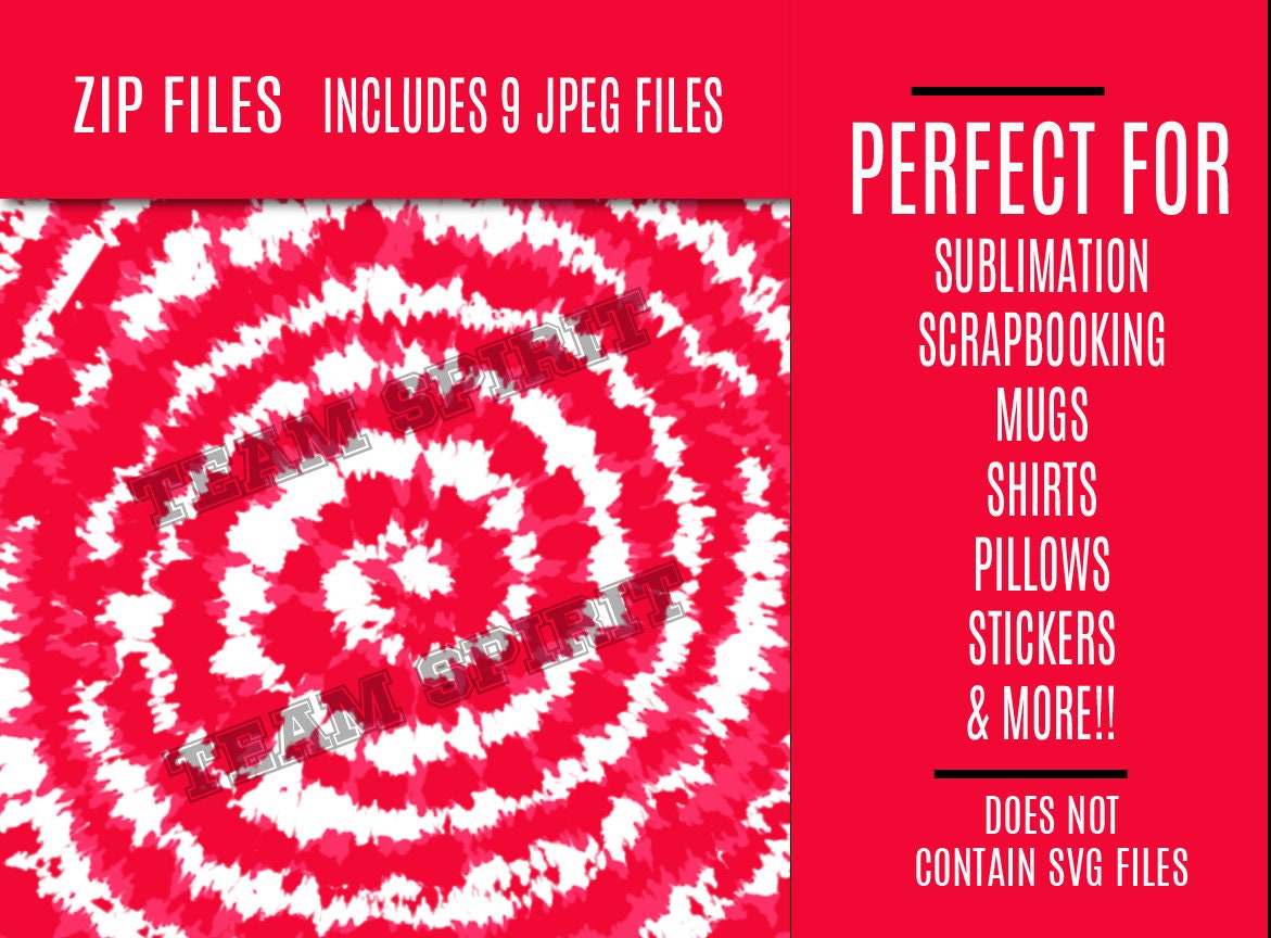 Tie Dye Digital Paper Team Colors Red JPEG 300 Dpi Team Red Tie Dye ...