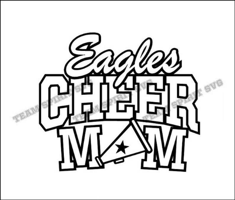 Download Eagles Cheer Mom SVG DXF EPS Silhouette Studio Eagles | Etsy