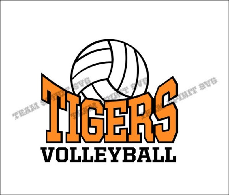 Tigers Volleyball Download Files SVG DXF EPS Silhouette Etsy
